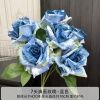букет французских роз 7 голов синий