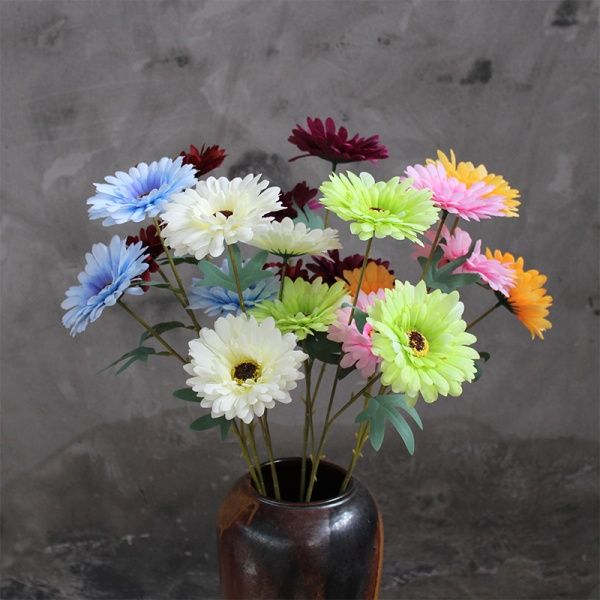 тройная гербера розовая