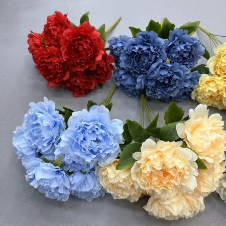 букет французских пионов 7 голов розовый