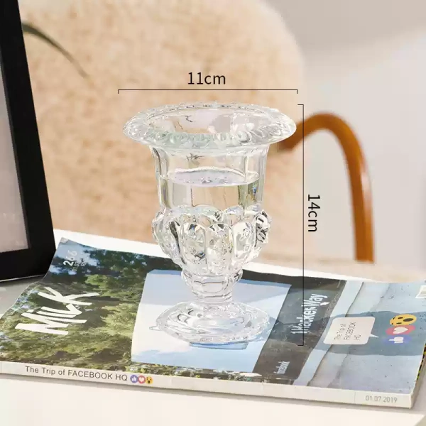 вазочка стекло 14*11 см прозрачная