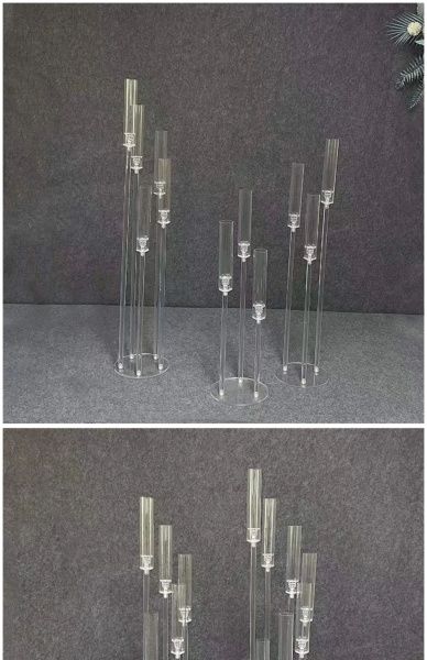 акриловый мини канделябр полнотелый 3 рожка