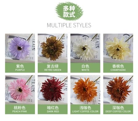 гербера одиночная бордовый