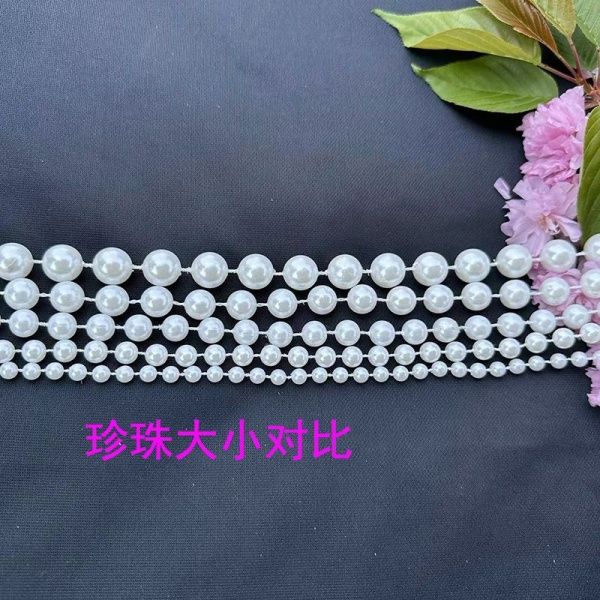 жемчужная нить  молочно-белая 6 мм 30 м