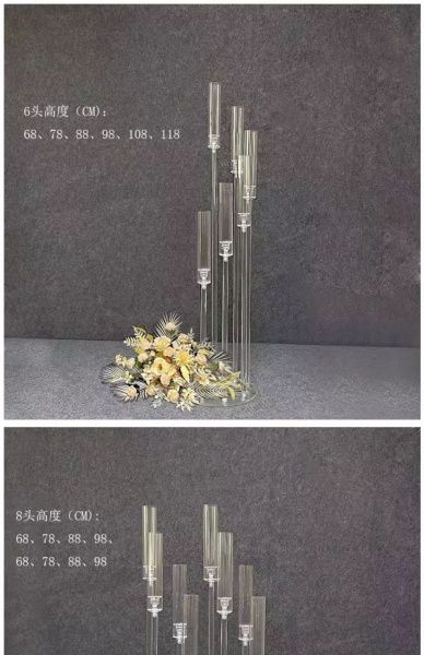 акриловый канделябр полнотелый 6 рожков