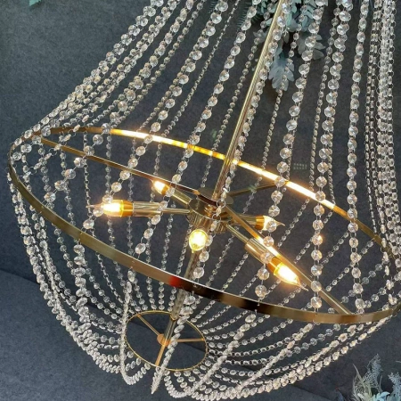 люстра с лампочками золото 110*80 см