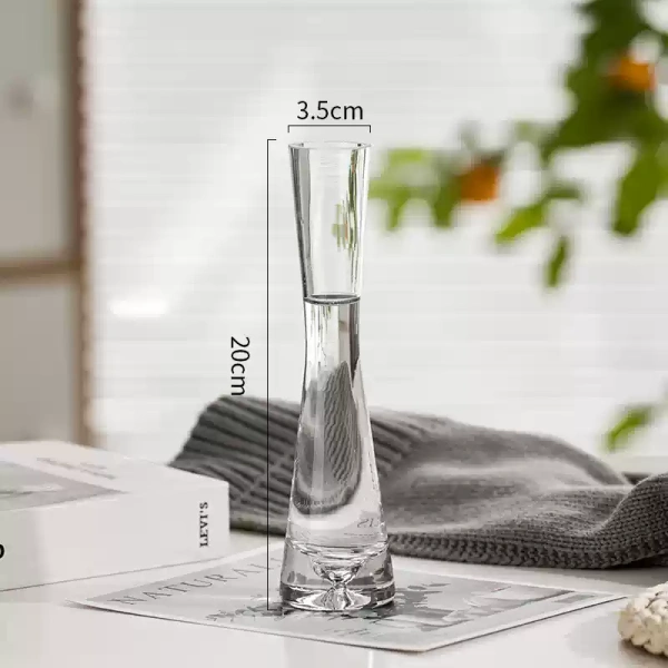 вазочка стекло 20*3,5 см прозрачная